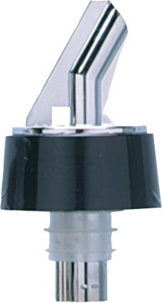Chrome Look Free Pourer / with black collar / Dozen